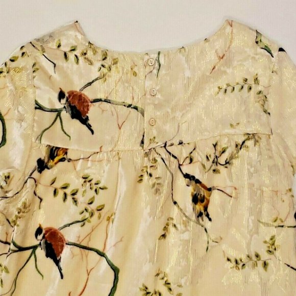 NEW ZARA GIRL VELVET DRESS W GOLD METALLIC THREAD - SZ 13 14 164 - Picture 4 of 6